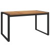 Table de jardin et pieds en forme de U 140x80x75 cm bois acacia 