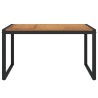 Table de jardin et pieds en forme de U 140x80x75 cm bois acacia 