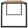 Table de jardin et pieds en forme de U 140x80x75 cm bois acacia 