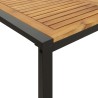 Table de jardin et pieds en forme de U 140x80x75 cm bois acacia 