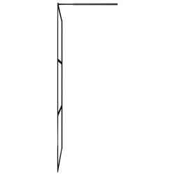 Paroi de douche avec étagère Noir 80x195 cm Verre ESG&Aluminium 