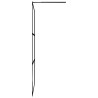 Paroi de douche avec étagère Noir 80x195 cm Verre ESG&Aluminium 