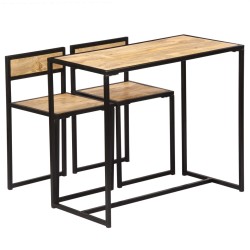 Ensemble de salle à dîner 3 pcs Bois de manguier solide 