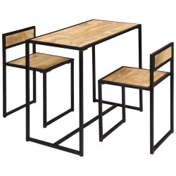 Ensemble de salle à dîner 3 pcs Bois de manguier solide 