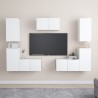 Ensemble de meubles TV 7 pcs Blanc Bois d'ingénierie 