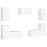 Ensemble de meubles TV 7 pcs Blanc Bois d'ingénierie 