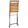 Ensemble de bistro pliable 5 pcs Bois d'acacia solide et acier 