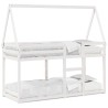 Lit superposé sans matelas blanc 80x200 cm bois de pin massif 