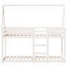 Lit superposé sans matelas blanc 80x200 cm bois de pin massif 