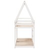 Lit superposé sans matelas blanc 80x200 cm bois de pin massif 