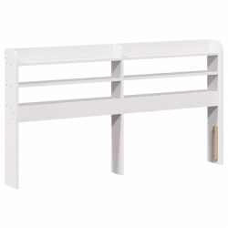Cadre de lit avec tête de lit sans matelas blanc 150x200 cm 