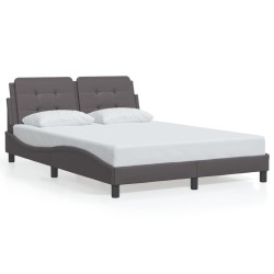 Cadre de lit avec LED sans matelas gris 120x200 cm 