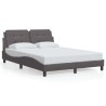 Cadre de lit avec LED sans matelas gris 120x200 cm 