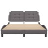 Cadre de lit avec LED sans matelas gris 120x200 cm 