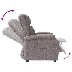 Fauteuil inclinable Taupe Tissu 