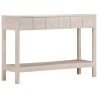 Table console blanc 110x35x75 cm bois de manguier solide 