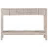 Table console blanc 110x35x75 cm bois de manguier solide 