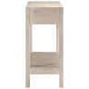 Table console blanc 110x35x75 cm bois de manguier solide 