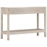 Table console blanc 110x35x75 cm bois de manguier solide 