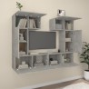 Ensemble de meubles TV 6 pcs Gris béton Bois d'ingénierie 