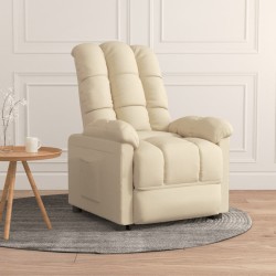 Fauteuil inclinable Crème Tissu 