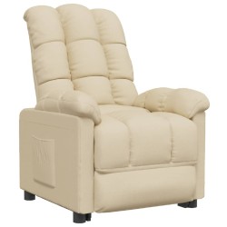 Fauteuil inclinable Crème Tissu 