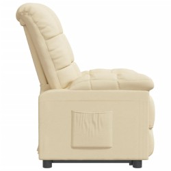 Fauteuil inclinable Crème Tissu 