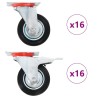 32 pcs Roulettes pivotantes 100 mm 