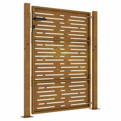 Portail de jardin 105x155 cm acier corten conception de carré 