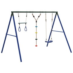 Jeu de balançoire extérieur avec balançoire trapèze et échelle 