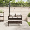 Ensemble à manger de jardin 3 pcs et coussins marron poly rotin 
