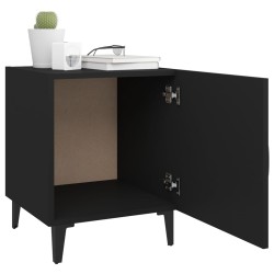Table de chevet Noir Bois d'ingénierie 