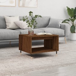 Table basse chêne marron 60x50x40 cm bois d'ingénierie 