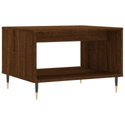 Table basse chêne marron 60x50x40 cm bois d'ingénierie 