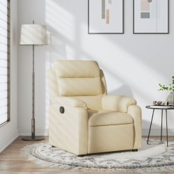 Fauteuil inclinable Crème Tissu 