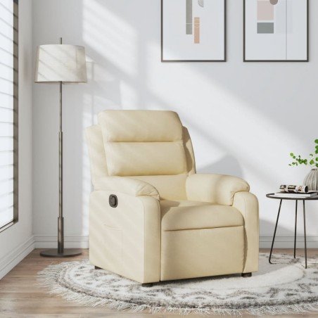 Fauteuil inclinable Crème Tissu 
