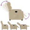 Fauteuil inclinable Crème Tissu 