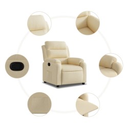 Fauteuil inclinable Crème Tissu 