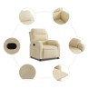 Fauteuil inclinable Crème Tissu 
