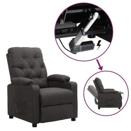 Fauteuil Gris foncé Tissu 