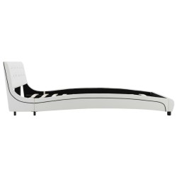 Cadre de lit sans matelas blanc similicuir 135x190 cm 