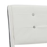 Cadre de lit sans matelas blanc similicuir 135x190 cm 