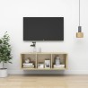 Meuble TV mural Chêne sonoma 37x37x107 cm Bois d’ingénierie 