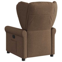Fauteuil inclinable électrique Marron Tissu 