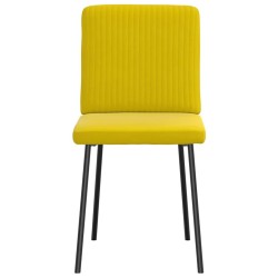 Chaises à manger lot de 6 jaune velours 