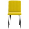 Chaises à manger lot de 6 jaune velours 