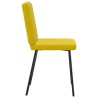 Chaises à manger lot de 6 jaune velours 