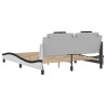 Cadre de lit sans matelas blanc et noir 160x200 cm similicuir 
