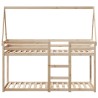 Lit superposé sans matelas 90x200 cm bois de pin massif 