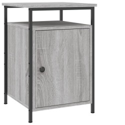Table de chevet sonoma gris 40x42x60 cm bois d'ingénierie 